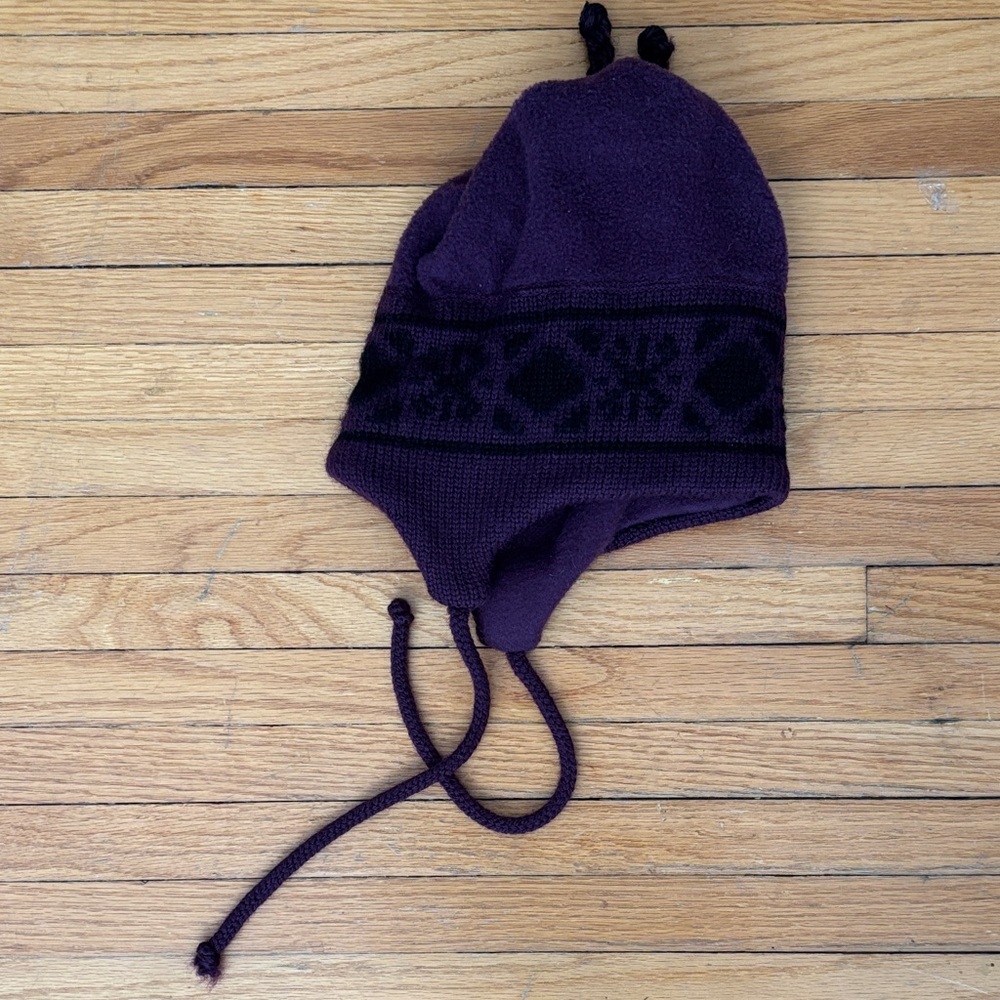 Cozy Purple Knit Kids Hat